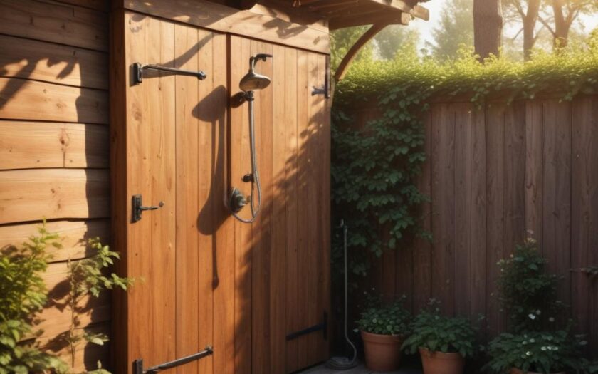 Деревянный душ для дачи под ключ: цена от 48000 рублей